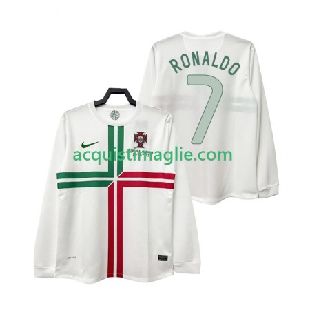 Divisa di Calcio Portogallo Cristiano Ronaldo 7 2012 Retro Trasferta Manica Lunga